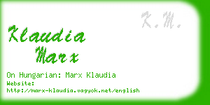 klaudia marx business card